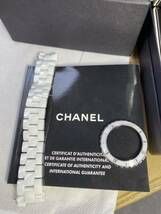 美品　シャネル　CHANEL J12 38ミリ　H0970 自動巻 アフターバケットベゼル、CZダイヤベルト　メンズ　レディース　豪華オマケ付き_画像5