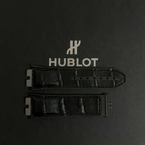 ほぼ新品43%OFF☆ HUBLOT ウブロ クロコダイル ワンクリック 45mm ウニコ UNICO ストラップ ベルト アリゲーター ラバー 定価92,400 黒