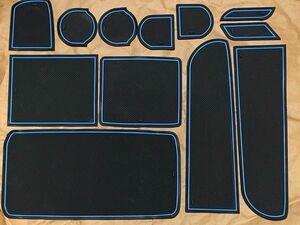 ヴェルファイア シリコン素材 ラバー製マット ブルーライン 全12点 インテリア ドアポケット ラバーマット