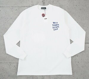 【未使用品】 ANTI SOCIAL SOCIAL CLUB × GOD SELECTION XXX L/S TEE GX-S21-ASLT-01 長袖 プリント Tシャツ ホワイト サイズM