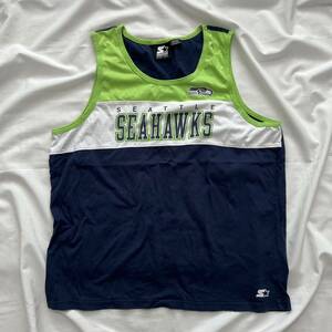 NFL ユニフォーム Seattle Seahawks タンクトップ XXLサイズ オーバーサイズ 送料込 ロゴ 古着