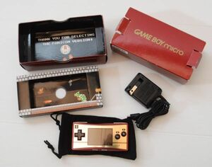 T05★1円★ 中古品 任天堂 GAMEBOY micro/ゲームボーイミクロ スーパーマリオ20周年記念 ファミコンバージョン ※箱あり