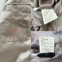 タケオキクチ TAKEO KIKUCHI レザー ステンカラーコート ジャケット メンズ ブラウン 茶 アウター 日本製 Ｍサイズ_画像10