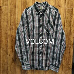 美品 VOLCOM ボルコム 長袖シャツ カジュアルシャツ チェック柄