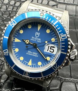 TUDOR Vintage custom Ref.79090 blue Submarine OH settled TUDOR exclusive use breath +5 ream jubi Lee breath attaching precision excellent!