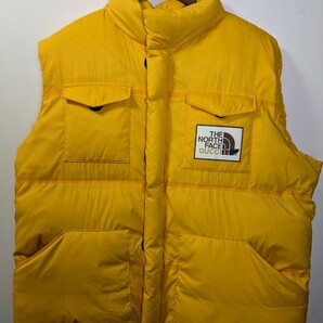 正規品 GUCCI×The North Face グッチ ノースフェイス コラボ ダウンベスト XLサイズ GUCCI NORTH FACE XL イエロー ダウン ベストの画像1