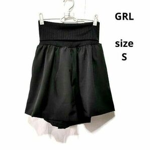 GRL　グレイル　ハーフパンツ　キュロットスカート　ショートパンツ　黒パンツ