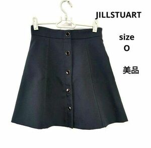 JILLSTUART　ジルスチュアート　ミニスカート　台形スカート ブラック スカート ひざ丈 ミニ