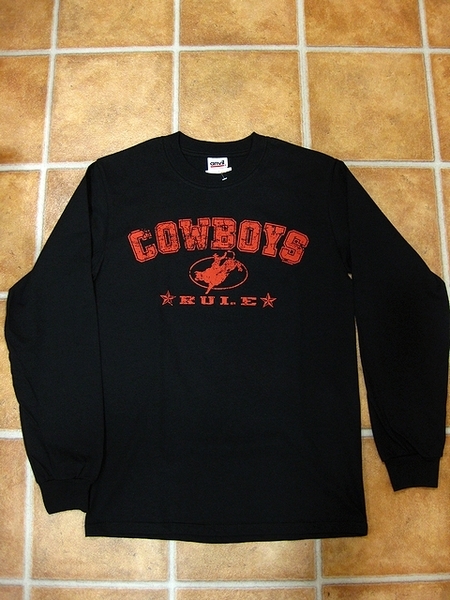 ウエスタンプリント Tシャツ　Cowboys Rule Western T-shirt size M