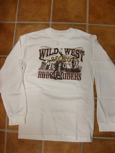 ウエスタンプリント Tシャツ　WILD WEST Western T-shirt size S