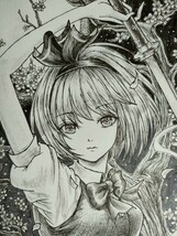 2枚セット 手描きイラスト 東方Project『魂魄妖夢』 ペン画 鉛筆画_画像2