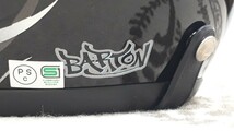 ジェットヘルメット 交換シールドつき BARTON ファイアパターン 黒 バイク リード工業 バートン LEAD BC-10 ブラック 八王子市 引き取りOK_画像6