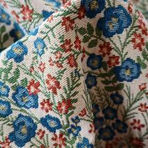 ゴブラン織り生地 ジャガード織り お花柄 ボタニカル柄 150×50cmJ57_画像7
