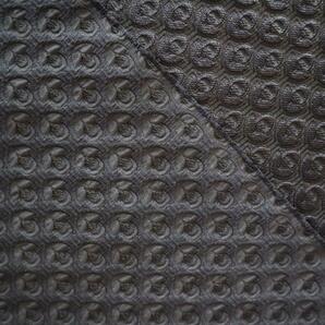 J54A 厚手 ジャガード織り生地 花柄 幾何学柄 ブラック 165×50cmの画像10