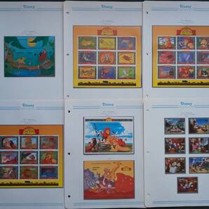 【未使用外国切手】ディズニー切手コレクション バインダー付き 42ページ グレナダ、ウガンダ 1989年～1998年の画像3