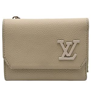 ルイヴィトン LOUIS VUITTON ポルトフォイユ パイロット 三つ折り 財布 M82410 レザー グレー LV アエログラム コンパクト ウォレット 中古