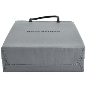 バレンシアガ BALENCIAGA ラージ ショッピング バッグ 693805 2way ショルダー ハンドバッグ レザー グレー 斜め掛け ミニトート 新品同様の画像5