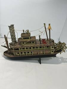 蒸気船 マークトウェイン号 ラジオ MARK TWAIN RADIO JAPAN インテリア 動作ジャンク品　A0079