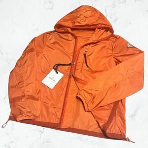 ◆未使用美品◆ 18SS タグ付 MONCLER モンクレール SYLVAMAR ロゴワッペン ナイロンジャケット パーカー サイズ2(L) オレンジ 参考14万