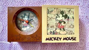 ミッキーマウス 時計　目覚まし時計　アナログ時計　置き時計　ディズニー　レトロ