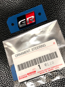 新品 トヨタ純正 GR スポーツ レーシング ステアリング オーナメント エンブレム Toyota Genuine Sport Steering Emblem Gazoo Racing JDM