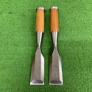 【未使用品】叩き鑿 木目？ 市春 1寸2分(36mm) 2本セット wood chisel s848の画像1