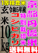 【送料無料 一等検査米 特別栽培米】令和5年度産 京都 丹後 コシヒカリ 玄米 10kg_画像1