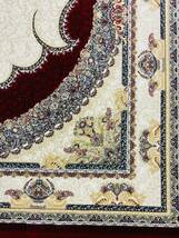 百貨店展示品 大判　最高峰約144万ノット　シルク30％ウール70%　イラン産手織り 高級ペルシャ絨毯 201×305cm　#14_画像6