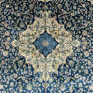 百貨店展示品 Negin Mashhad Helel工房 シルク100％ 最高峰225万ノット イラン産 手織り 高級ペルシャ絨毯 150×238cm #2の画像7