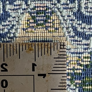 百貨店展示品 シルク100％ 最高峰225万ノット イラン産 手織り 高級ペルシャ絨毯 101×152cm #18の画像10