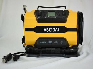 1円スタート AstroAI エアーコンプレッサー 電動空気入れ タイヤ プール 自動車 AC/DC給電 150 PSI 自動電源オフ 全バルブ イエロー A05770