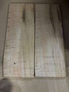 Y2660 木材 メイプル(虎木) ボディ材 未使用品 未塗装(サンダーなし) 未完成品