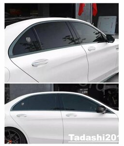  Benz C Class W205 2015y~21y decoration frame trim made of stainless steel black titanium color 8P set side door window 8