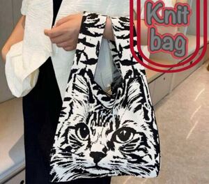 Вязаная сумка сумка для сумки кошка киджитра кот животное животное большое размер Орчан ходит в школу