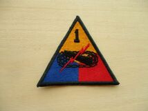 【送料無料】アメリカ陸軍U.S.Army 1st Armored Division第1機甲師団パッチ刺繍ワッペン/patchアーミーARMY米陸軍USA米軍USミリタリー M104_画像1