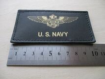 【送料無料】アメリカ海軍U.S. NAVYワッペン/CWU-45PネームNAME TAGタブPILOTパイロットMA-1パッチ ネイビー米海軍レザーUSN米軍US M63_画像9