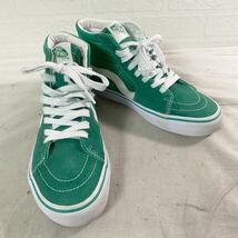 3856☆ VANS ヴァンズ SK8-HI シューズ 靴 ハイカットスニーカー カジュアル スケボー レディース 23 グリーン_画像2