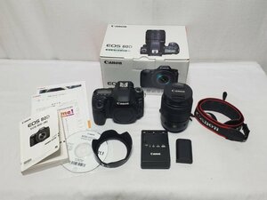 ▽Canon キャノン EOS 80D レンズキット EF-S 18-135 IS USM デジタル一眼レフ 中古▽008729