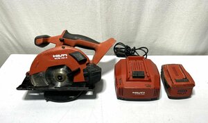 ▽HILTI　ヒルティ　充電式丸ノコ　SCM22-A　バッテリ：B22　5.2×1　充電器付き：C4/36-350　中古▽010946