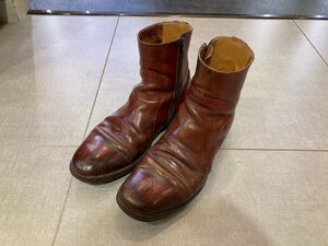 ◆MaisonMargiela メゾンマルジェラ レザーブーツ メンズ 茶色系 ソール社外 リペア品 中古◆11275