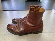 ◆MaisonMargiela メゾンマルジェラ レザーブーツ メンズ 茶色系 ソール社外 リペア品 中古◆11275_画像4