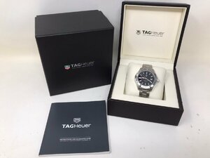 ◆TAGHeuer タグホイヤー AT/自動巻 WAP2010 アクアレーサー キャリーバー5 300M デイト黒文字盤 メンズ腕時計 中古◆9546★