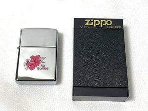 ▽Zippo FIJI ISLANDS オイルライター ハイビスカス 動作未確認 ジャンク▽010818