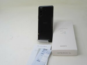 ◆Xperia エクスペリア5Ⅱ　256GB　SIMフリー　XQ-AS42　スマートフォン　黒　利用制限○　中古◆11874★