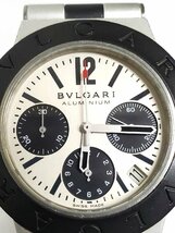 ▽ジャンク BVLGARI ブルガリ アルミニウム 自動巻き クロノグラフ 腕時計▽010581_画像2