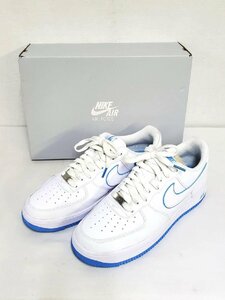 ▽NIKE 28.0cm AIR FORCE 1 '07 WHITE/UNIVERSITY BLUE ナイキ エアフォース1 DV0788-101 中古▽010262