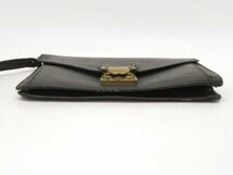 hakt1395-7 526 LOUIS VUITTON ルイ・ヴィトン エピ ポシェット セリエ ドラゴンヌ セカンドバッグ レザー ブラック M52612_画像6