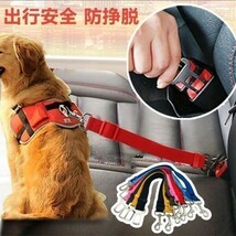 [新品/橙2] ペット用品　犬用　シートベルト　犬用シートベルト　オレンジ　事故防止　ドライブ　2点セット_画像2