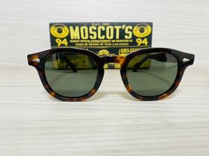 ★MOSCOT★モスコット★レムトッシュ★鼈甲柄 サングラス★LEMTOSH★伊達眼鏡 ウェリントン ボストン 未使用 美品