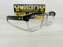 MOSCOT モスコット★レムトッシュ★メガネフレーム★LEMTOSH★伊達眼鏡 ブラック クリスタル ボストン 未使用 美品_画像3